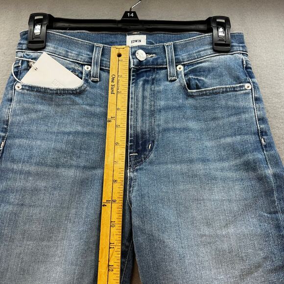 Edwin Jeans Women's 25 (2) Blue Bree Skinny Leg Raw Hem Preppy Normcore NWT - Picture 14 of 16